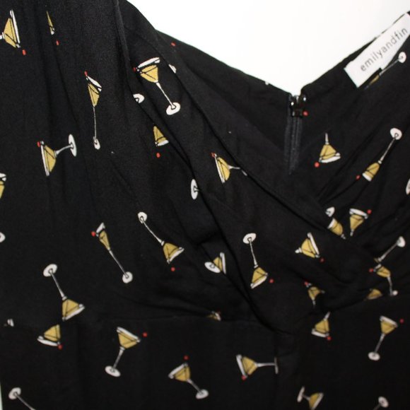 Modcloth Martini Print Cocktail Dress - Picture 3 of 5